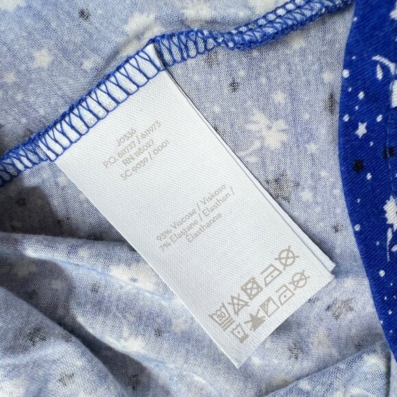 Boden Talia Lapis Blue Floral Star Print Dress With Tie Waist Womens UK 10P US 6 - Picture 10 of 12